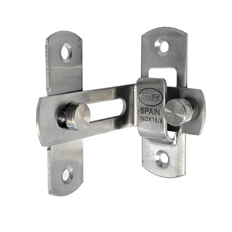 Zamknięcie kątowe zasuwka/haczyk ze stali nierdzewnej inox 65mm mod. 10L AMIG