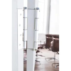 Zawias wahadłowy aluminiowy 180mm biały mod. 3035