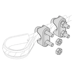 Zacisk kabłąkowy 30100-3mm galwa. 2x DIS