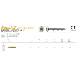 Wkręty chrocynk 6x40 łeb stożkowy PZ Panelvit 100 szt.