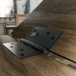 Zawias do drzwi 76x76x2mm stal nierdzewna INOX czarny splatany łożyska 2szt. mod. 2012