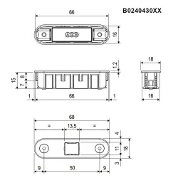 Zaczep ALU-TOUCH do aluminium biały