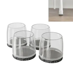 Nakładka meblowa okrągła śr. 22x27mm PVC przezroczysta mod. 663 DIS