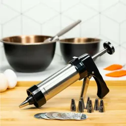 Szpryca cukiernicza pistolet Maszynka do ciastek stal Kinghoff