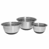 Miski ze stali nierdzewnej (INOX) 3 szt. z gumową podstawką