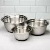 Miski ze stali nierdzewnej (INOX) 3 szt. z gumową podstawką