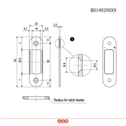 Zaczep Easy-Matic 22x82mm regulowany biały mat
