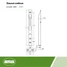 Zasuwa czołowa mosiądzowana 200x16mm Kantrygiel przekładany mod. 401