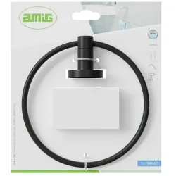 Wieszak na ręczniki pierścień śr. 155mm czarny mod. GORLIZ-3