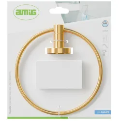 Wieszak na ręczniki pierścień śr. 155mm złoty mat mod. GORLIZ-3