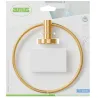 Wieszak na ręczniki pierścień śr. 155mm złoty mat mod. GORLIZ-3