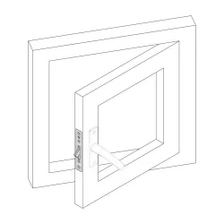 Zamek okienny 13mm mosiądzowany mod. 21