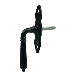 Klamka okienna czarna 100x22mm trzpień 6mm mod. 122