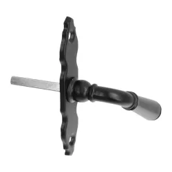 Klamka okienna czarna 100x22mm trzpień 6mm mod. 122