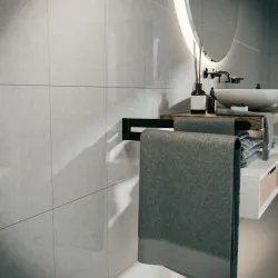 Wieszak na ręczniki ruchomy podwójny 434mm czarny mod. OMA-3