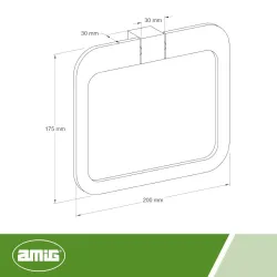 Wieszak na ręczniki 200mm pierścień czarny mod. OMA-4
