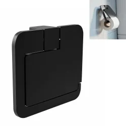 Uchwyt na papier toaletowy z klapką 134mm czarny mod. OMA-6