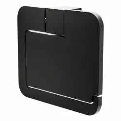 Uchwyt na papier toaletowy z klapką 134mm czarny mod. OMA-6