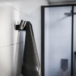 Wieszak łazienkowy 4-haczyki 175mm czarny mod. OMA-7