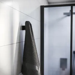 Wieszak łazienkowy pojedynczy 25x50mm czarny mod. OMA-8