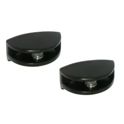 Podpórki uchwyty do szkła 6mm czarne 2szt. mod. 32 DIS