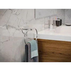 Wieszak na ręczniki pierścień 205mm inox przyklejany mod. EA-2