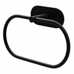 Wieszak na ręczniki pierścień 205mm czarny przyklejany mod. EA-2