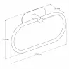 Wieszak na ręczniki pierścień 205mm czarny przyklejany mod. EA-2