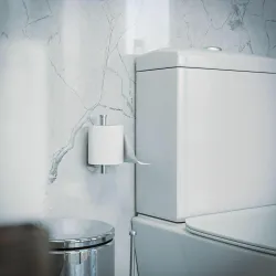 Uchwyt na papier toaletowy 165mm mod.  EA-3 inox (D) przyklejany