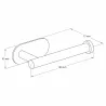 Uchwyt na papier toaletowy 165mm mod.  EA-3 inox (D) przyklejany