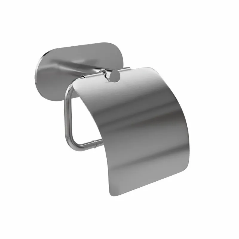 Uchwyt na papier toaletowy z klapką  141mm mod. EA-4 inox (D) przyklejany