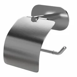 Uchwyt na papier toaletowy z klapką  141mm mod. EA-4 inox (D) przyklejany