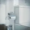 Uchwyt na papier toaletowy z klapką  141mm mod. EA-4 inox (D) przyklejany