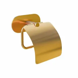 Uchwyt na papier toaletowy z klapką złoty 141mm przyklejany mod. EA-4 (D)