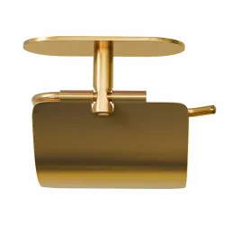 Uchwyt na papier toaletowy z klapką złoty 141mm przyklejany mod. EA-4 (D)