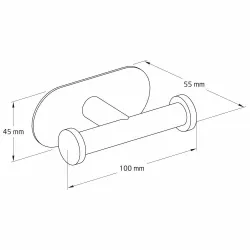 Wieszak łazienkowy 100mm czarny przyklejany mod. EA-5