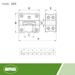 Zasuwka 384-85 cynkowana