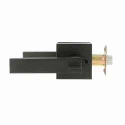 Klamka z zamkiem i pokrętłem czarna mod. 737 łazienkowa