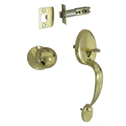 Klamka w stylu amerykańskim mosiądz  lakierowany mod. 1900