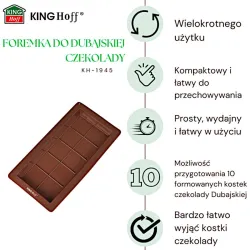 Forma silikonowa do czekolady Dubajskiej, 25x13,5 cm,