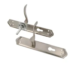 Klamka na wkładkę 85mm mosiężna chrom mat mod. Beta PB85 AMIG