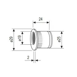 Uchwyt na palec chrom matowy SCIVOLA