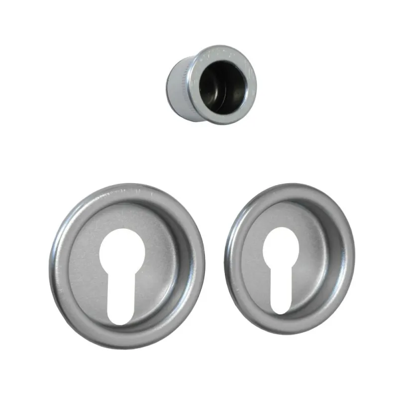 Uchwyt wpuszczany SCIVOLA-TRE na wkładkę u/p okrągłe stal chrom satyna