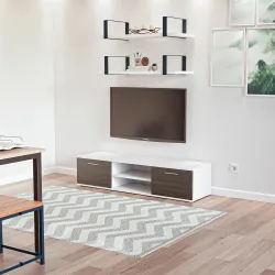 Wspornik półki stalowy czarny loft 126x261mm mod. 3001