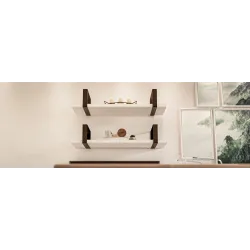 Wspornik półki stalowy czarny loft 126x261mm mod. 3001