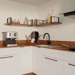 Wspornik półki stalowy czarny loft 211x311 mm mod. 3002