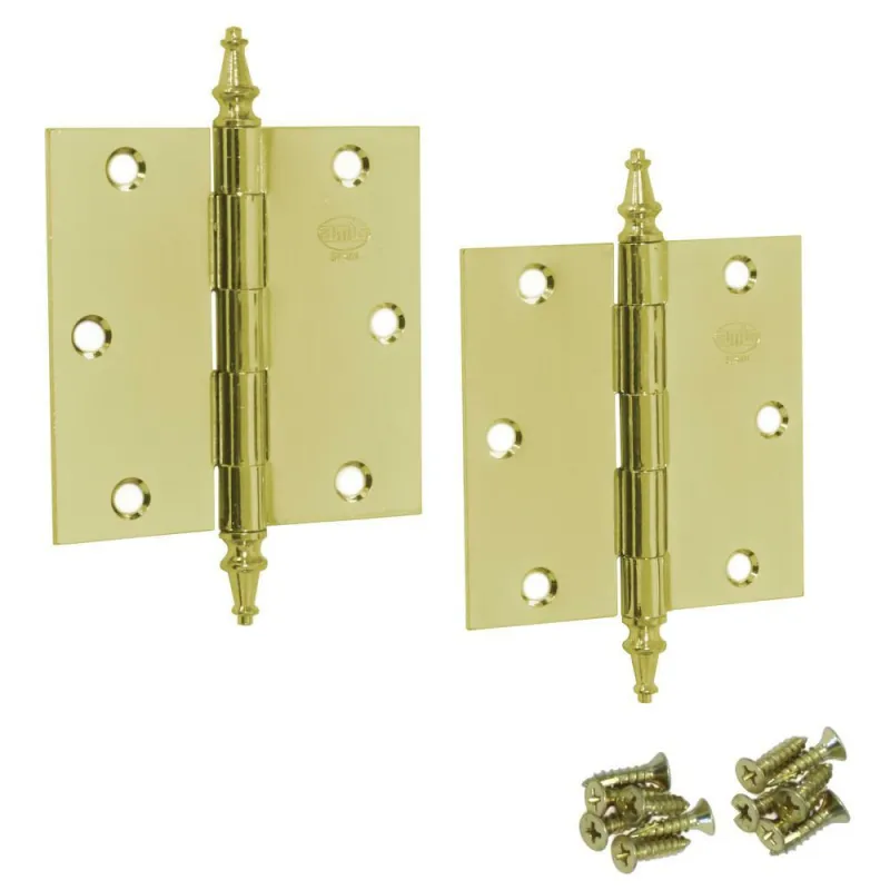 Zawias do drzwi 89x89mm stal mosiądzowany splatany 2szt. mod. 1011