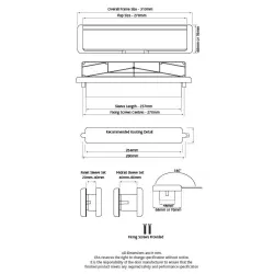 Wrzutnia na listy 68mm czarna dwustronna ze szotką 40-80 NU MAIL