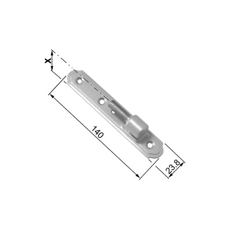 Czop zawiasu sreb.mat. 24x22 AGB