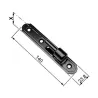 Trzpień zawiasu czarny odsadzenie 25mm 140x24mm fi. 9mm AGB